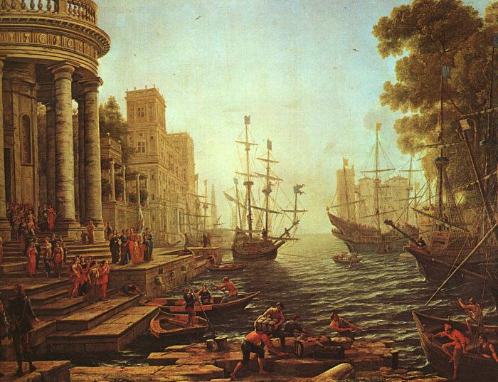 Claude Lorrain Seaport : The Embarkation of St.Ursula